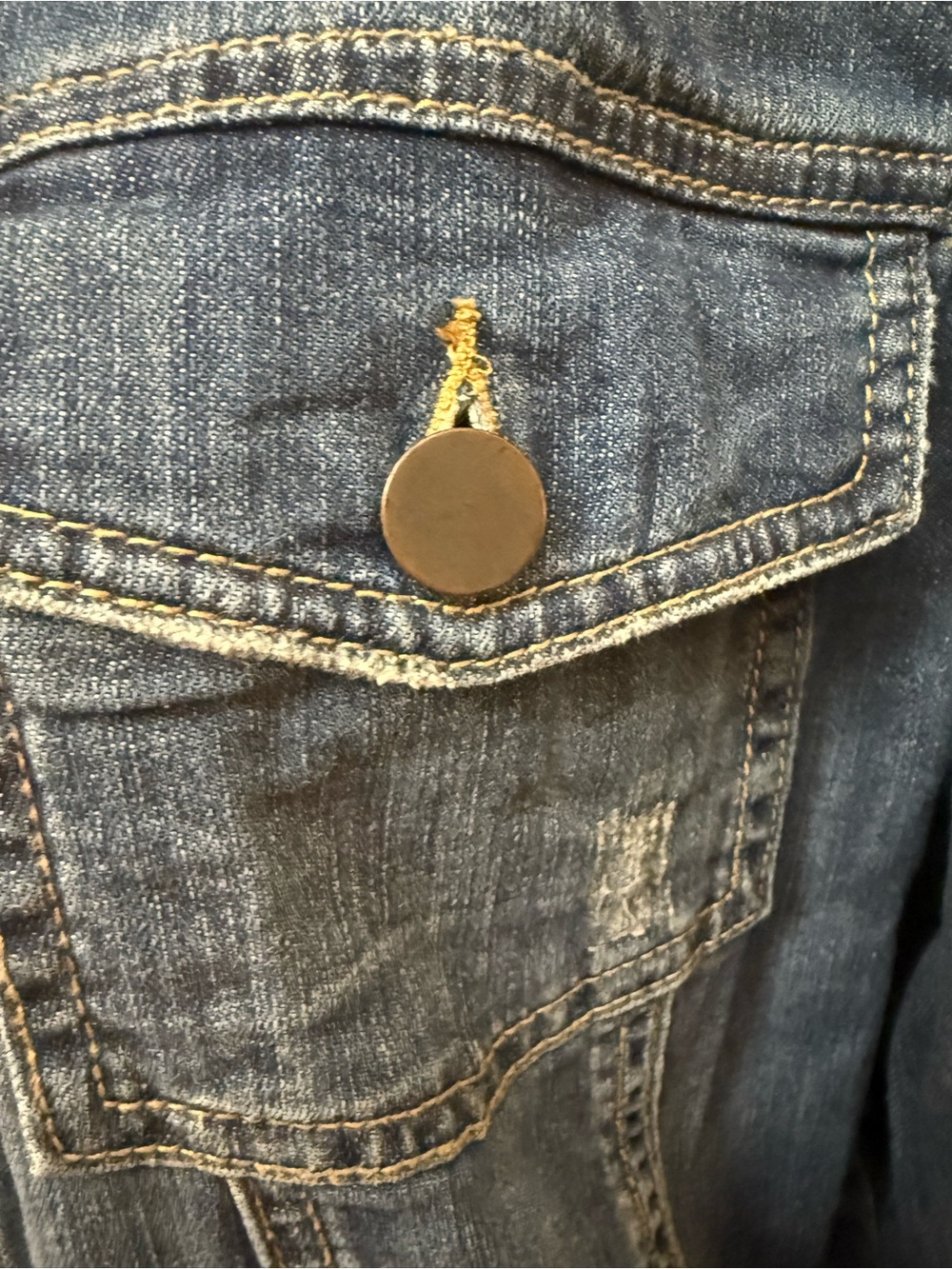 Kut from the Kloth Blue Denim Jacket - Button Front Helena - Picture 3 of 12